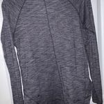 Lululemon Layered Long Sleeve LS light Luon dress shirt gray blue floral 8 Photo 1