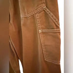 Garage  high rise brown with white top stitch carpenter pants Photo 2