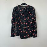 O'Neill  | Black and Red Floral Josie Quarter Zip Hooded Fleece Size Medium Photo 7