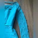Oh Polly NWT  Florence long sleeve cowl neck A-line mini dress 4 aqua Photo 5