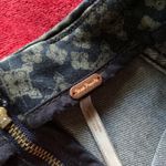 Free People Denim Mini Skirt - Navy and Gray Pattern, size 0 Zip up back Photo 2