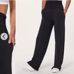 Lululemon  RARE Take It Easy‎ High Waisted Black Leggings Size 2 Active Wide Leg Photo 1