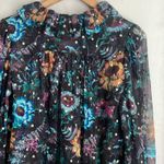 Ulla Johnson Bernadette Floral-Print Blouse Black Iris Photo 11