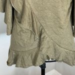 Chaser Womens Blouse Shirt Sz Large Linen Blend Cold Shoulder Rock Punk Edgy Y2k Photo 7