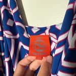 Tracy Negoshian Blue and White Maxi Dress Photo 2