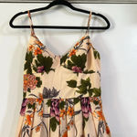 Muse Large Floral Ombre Dress Gradient Pleated Full Orange Green Purple Cottage Size 6 Photo 3