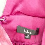 Lulus NWT Glam Party Garden Romance Magenta Floral Print Organza Maxi Dress XL Photo 6