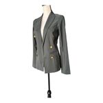 Stoosh Army Green and Gold Button Blazer Tailored Suit Jacket Size S Photo 5
