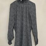 Reformation  Maxi Dress Size 12 Black White Floral Long Sleeve High Neck Cute Photo 11