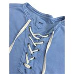 Aerie  lace up light blue sweatshirt size small Photo 4