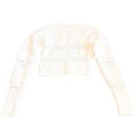 Helmut Lang  Pullover Chunky Knit White Sweater Cropped Stretch Size Small Womens Photo 6