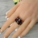 Floral Ring, Size 8 Red Photo 2