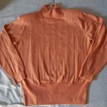 Dress Barn  Womens Pullover Sweater Salmon Solid Long Sleeve Mock Neck Knit size 6 Photo 0