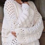 Angie Soft N Comfy Distressed Cream Holey Sweater Photo 0