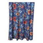 Loft  Floral Sleeveless Dress Blue Red Flowers Cutout Back Casual‎ Size XS Photo 4