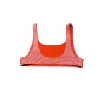 TRIANGL Valentine red & white‎ striped retro summer vacation pool bikini top L Size L Photo 3