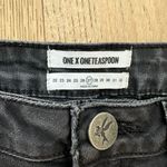 One Teaspoon One X  Harlets Black High Rise Denim Cut Off Shorts Size 27 Medium Photo 4