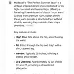 Madewell  The Perfect Summer Jean Distressed Tapered High Rise 32 MOM Jeans Photo 9