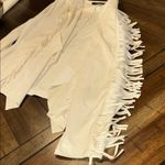 Colleen Lopez Cream Open Fringe Cardigan Size Small EUC Photo 2