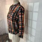 Aritzia Sunday best colorful plaid long sleeve button down shirt size XS Photo 2