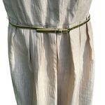 Ellen Tracy  Cream and Gold Pleated Midi dress Photo 2