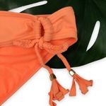 Gianni Bini Braided Tassel Tie Bikini Bottoms in Tangerine Photo 3