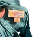 LuLaRoe  blue ribbed flowy short sleeved dress. Photo 5