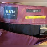 Anthropologie Maeve Collette Plum Vegan Leather Pants NWOT Photo 4
