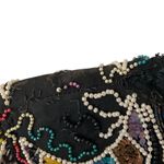 Vintage Anjumun California Sequin Beaded Fringe Dress Art Deco 80s Party stars Black Size M Photo 5