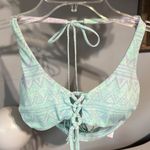 Victoria's Secret  Bikini Top Reversible Boho Lavender Aquamarine Tassels Photo 11