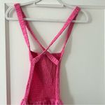 Isalis  Pink Mini Criss Cross Open Back Cotton Fit & Flare Dress Size Small NWOT Photo 3