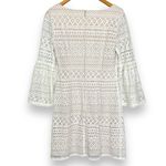 Eliza J  Dress White Lace Bell Sleeve Size 8 Wedding‎ Rehearsal Elopement Lined Photo 1