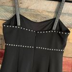 XScape  Black Studded Spaghetti‎ Strap Evening Maxi Dress Size 8 Photo 6