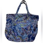 PAISLEY PRINT MULTI COLOR LARGE TOTE BAG Blue Photo 1