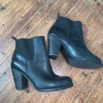 Lucky Brand black suede 6.5 heeled normcore ankle boots Photo 2