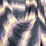 Free People  Tank Blouse Women’s Size Medium Tie Dye Surplice Draped Wrap Silky Photo 3