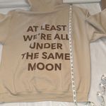 Faded Moon "Under the Same Moon" Hoodie, size Large Tan Photo 3
