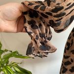 Whistles Flounce Dress Brushed Cheetah Flippy Dress Career Wear Brown Size 10 Photo 8