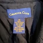Charter Club  Black 3 Button‎ Textured Blazer Size 10 Photo 2