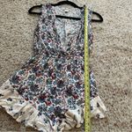 Billabong Women’s Boho Festival Romper Red & Blue Floral Size XS Photo 4