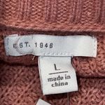 Cato  size large long sleeve pullover knit sweater rose color lace up side detail Photo 8