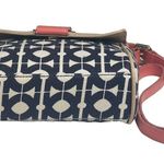 Spartina 449 ⚘ Hilton Head Tulip Crossbody Handbag ⚘ Coral Leather ⚘ Navy Print Photo 5
