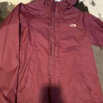 The North Face maroon rain jacket  Photo 0