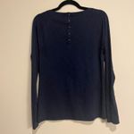 Toad & Co Shirt Long Sleeve Tee Heathered Navy Blue Organic Cotton Medium Photo 1