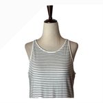 Athleta  Dress Women Large Blue White Ombre Striped Sunkissed Midi Athleisure Photo 3