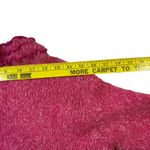 John fee Magic Women's Coral Textured Knit Sweater Boat Neck Ruffled Trim Large Pink Photo 7