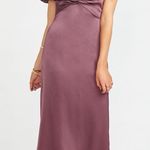 Show Me Your Mumu  Rome Twist Gown In Dusty Plum Luxe Satin Photo 2