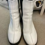 Topshop White Pleather Ankle Boots Photo 1
