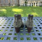 Violet & Red women's Cupid Suede Bootie Olive Size 7.5ā boho cottagecore Green Photo 4