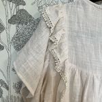 Umgee  ivory white Boho Embroidered Babydoll dress Cottage Peasant Tunic Sz med Photo 6